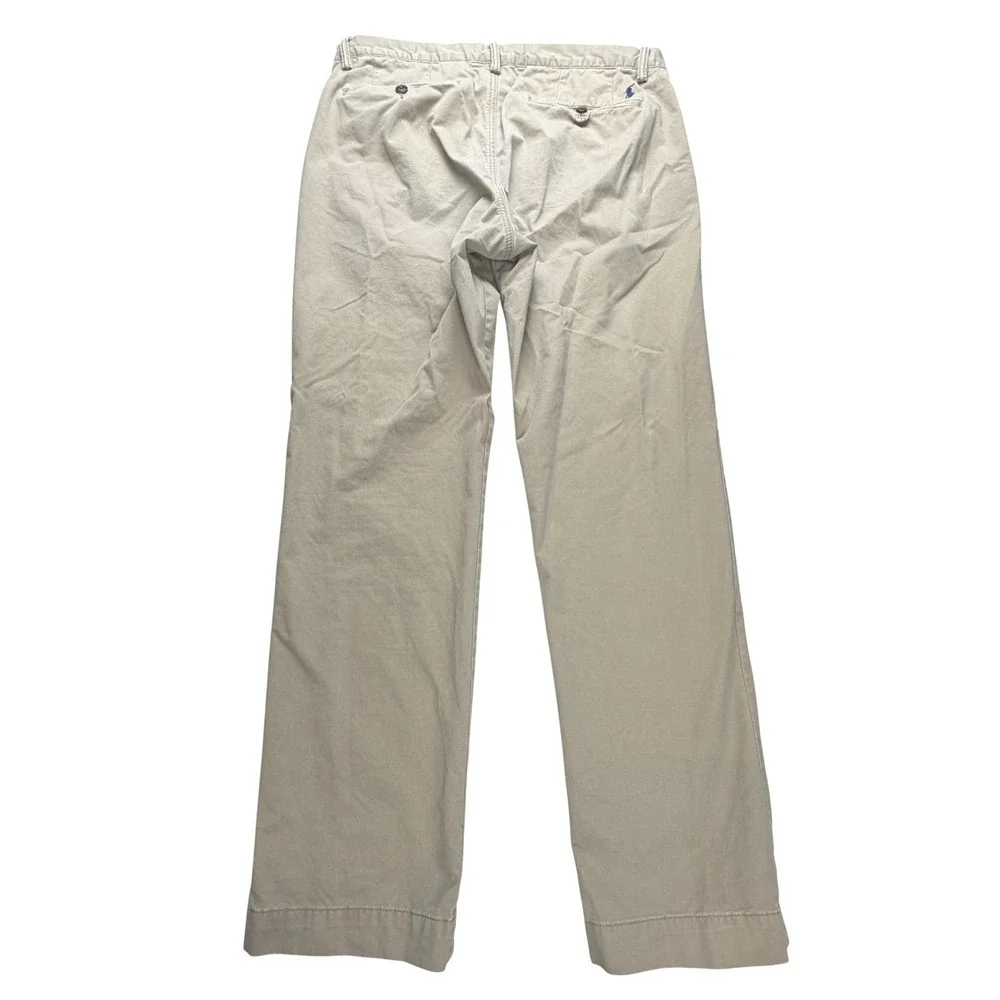 Polo‎ Ralph Lauren Mens Stretch Straight Fit Chino Pants Khaki Tan 34x32 35x29.5